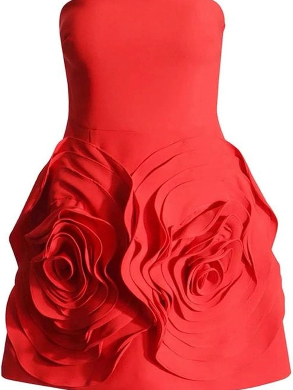 Red Girls Strapless Homecoming Dress